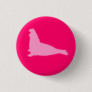 Elefant-Siegel-Knopf-Rosa Button