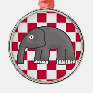 Elefant Silbernes Ornament