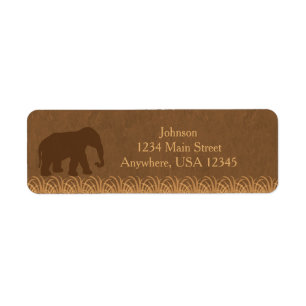 Elefant-Silhouette   des Safari-Thema- 