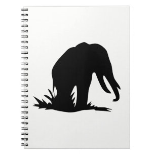 Elefant Silhouette Notizblock