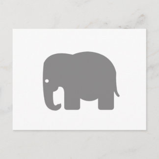 Elefant Silhouette Postkarte