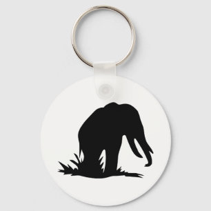 Elefant Silhouette Schlüsselanhänger