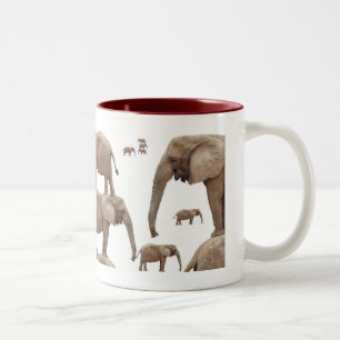 Elefant-Sitzungs-Tasse Zweifarbige Tasse