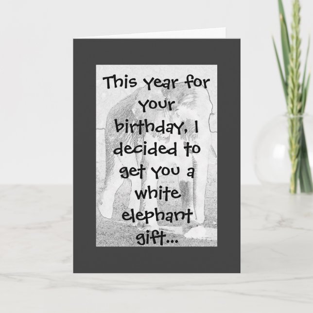 Elefant-Spaß Karte (Vorderseite)