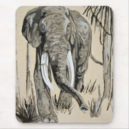 Elefant spazieren durch die waldreiche Savanna Kun Mousepad