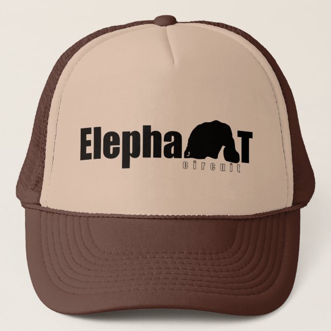Elefant-Stromkreis-Fernlastfahrer Truckerkappe (Vorderseite)