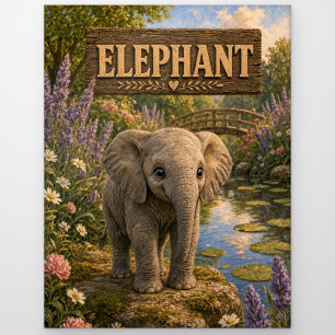 Elefant Süßes Baby-Geschichtenbuch-Nursery-Tier Postkarte