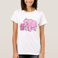 Elefant-T-Shirt (Rosa)