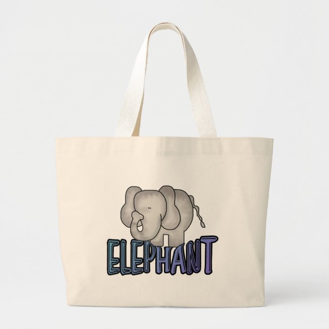 Elefant-T-Shirts und Geschenke Jumbo Stoffbeutel (Vorne)