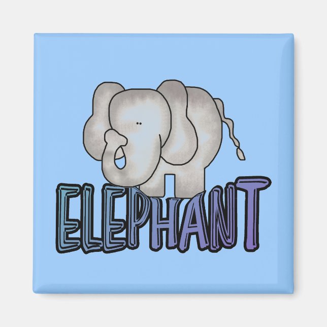 Elefant-T-Shirts und Geschenke Magnet (Vorne)