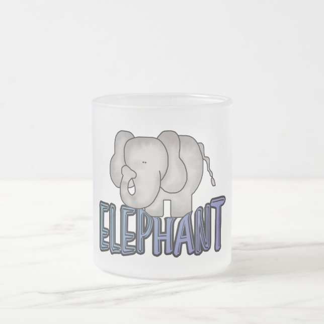 Elefant-T-Shirts und Geschenke Mattglastasse (Mittel)