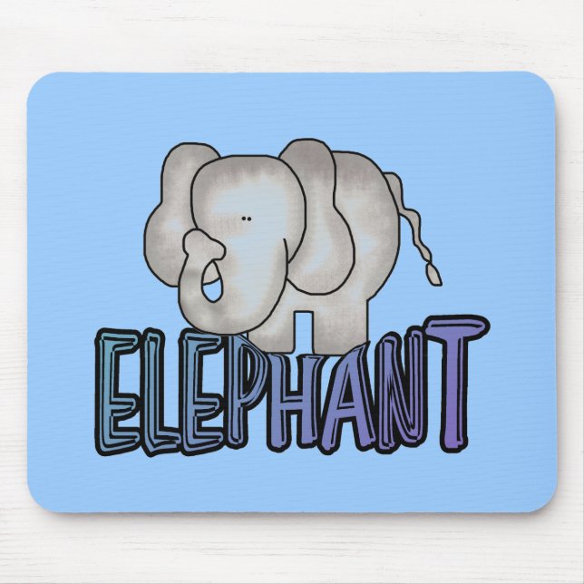 Elefant-T-Shirts und Geschenke Mousepad (Vorne)