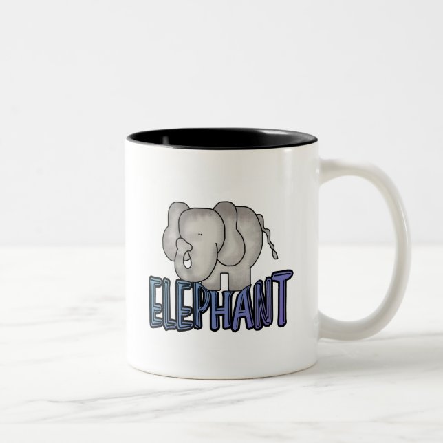 Elefant-T-Shirts und Geschenke Zweifarbige Tasse (Rechts)