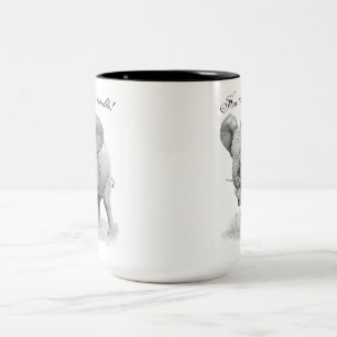 Elefant-Tasse Zweifarbige Tasse