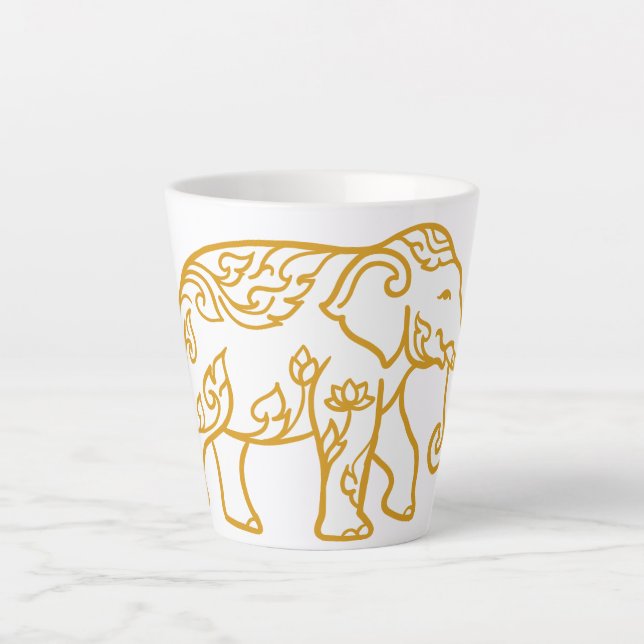 Elefant thailändischer Stil als Geschenk für dich. Milchtasse (Vorderseite)