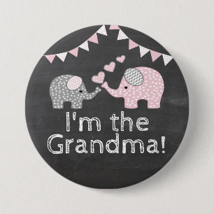 Elefant-themenorientierte Babyparty   bin ich die Button