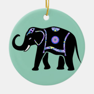 Elefant Tier Abstrakt Dekorative Muster Keramik Ornament