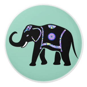 Elefant Tier Abstrakt Dekorative Muster Keramikknauf