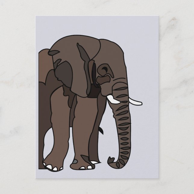 Elefant Tier Elefant Postkarte (Vorderseite)