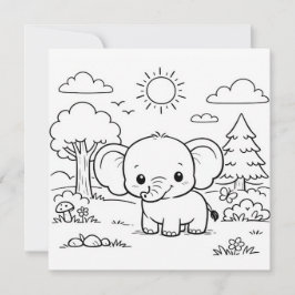 Elefant Tier Kinder Malbuch 