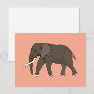 Elefant Tier Postkarte