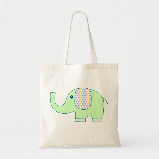 Elefant Tote Bag / Ökologische Geschenkwrake Tragetasche (Vorne)