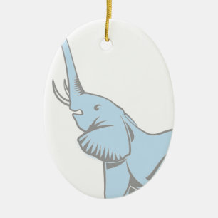 Elefant träumt Anhänger Keramikornament