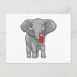 Elefant Trinkbecher Postkarte