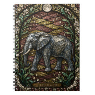 Elefant Trockene Ebenen Illumina Bleiglas Notizblock