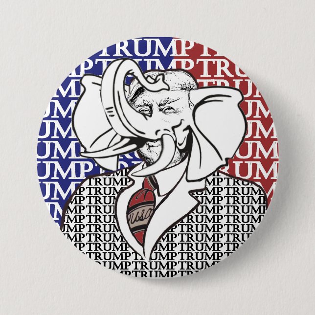 Elefant Trump Button (Vorderseite)