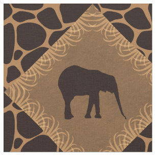 Elefant-u. Tier-Druck-Diamant-Muster Stoff