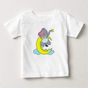 Elefant über Wolken Baby T-shirt