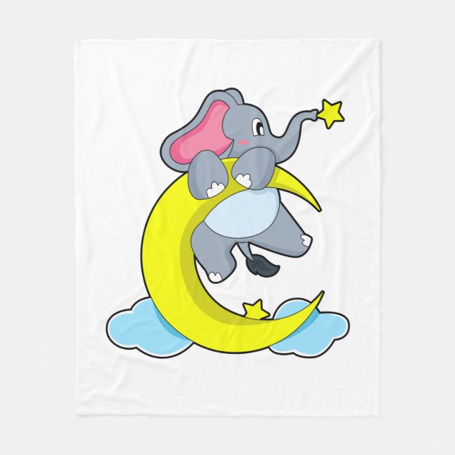 Elefant über Wolken Fleecedecke (Vorderseite)