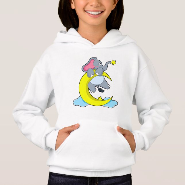 Elefant über Wolken Hoodie (Vorderseite)