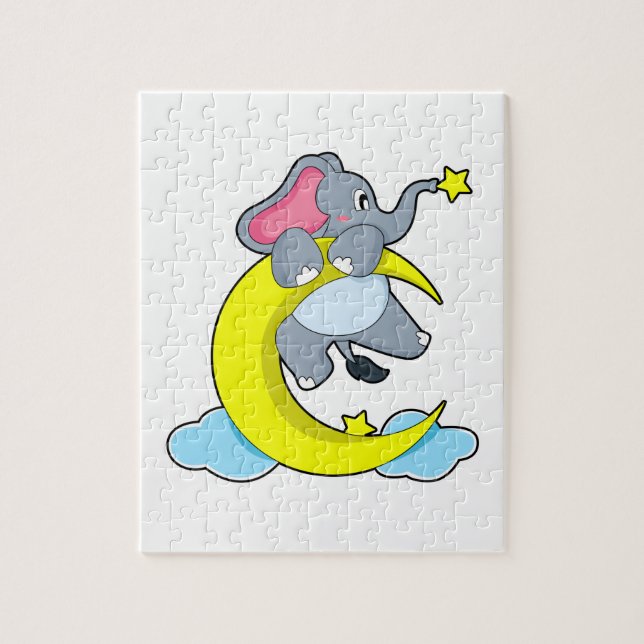 Elefant über Wolken Puzzle (Vertikal)