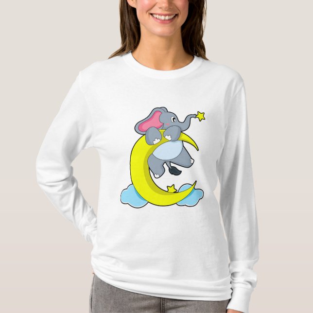 Elefant über Wolken T-Shirt (Vorderseite)