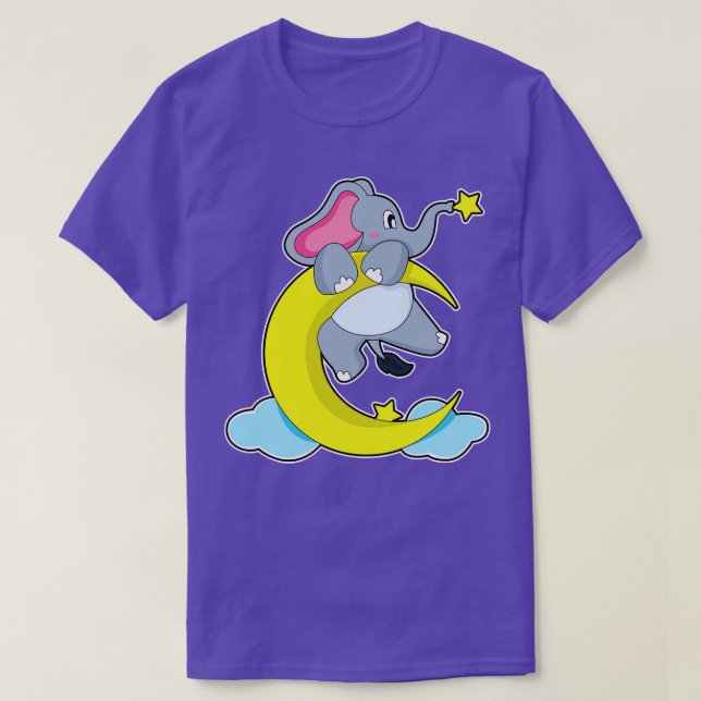 Elefant über Wolken T-Shirt (Design vorne)