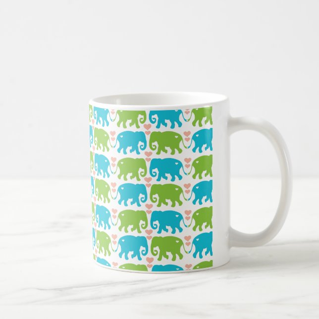Elefant umarmt Kaffee-Tasse Kaffeetasse (Rechts)