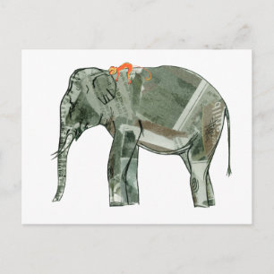 Elefant und Affe Postkarte