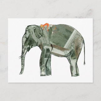 Elefant und Affe Postkarte