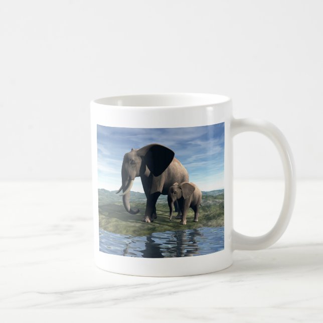 Elefant und Baby Tasse (Rechts)