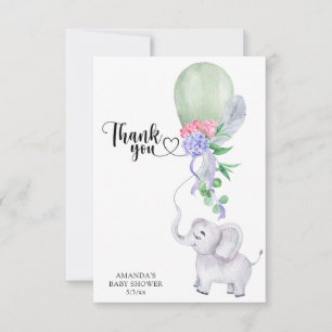 Elefant und Ballon Danke