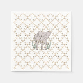 Elefant und Bambus Serviette