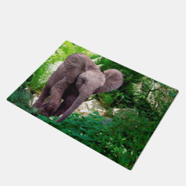 Elefant und Dschungel Fußmatte