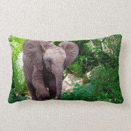 Elefant und Dschungel Lendenkissen