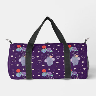 Elefant und Hase Weltraum-Ballonfahrt   Whimsical  Duffle Bag