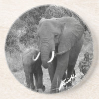 Elefant-und Kalb-Untersetzer