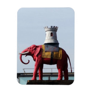 Elefant und Schloss Magnet