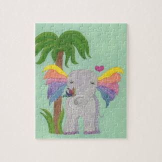 Elefant und Schmetterling BESTE FREUNDIN Puzzle