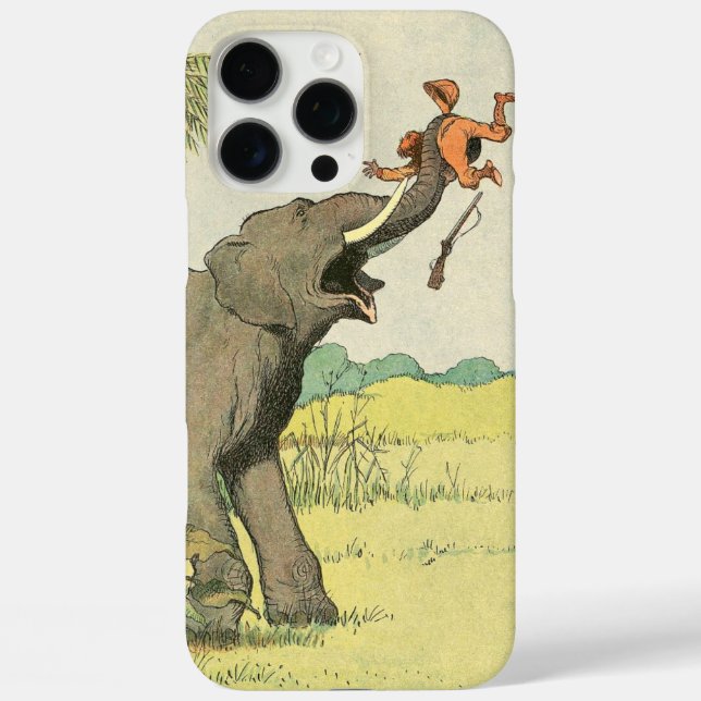 Elefant und Wilderer im Dschungel Case-Mate iPhone Hülle (Rückseite)